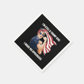 私はまだ私は謝罪を切り詰めていないトランプ女だ スタンダードカクテルナプキン (角)