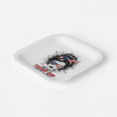 私はまだ私は謝罪を切り詰めていないトランプ女だ ペーパープレート (傾斜あり)