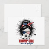私はまだ私は謝罪を切り詰めていないトランプ女だ ポストカード (正面/裏面)