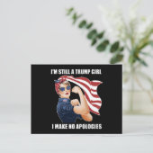私はまだ私は謝罪を切り詰めていないトランプ女だ ポストカード (スタンド正面)