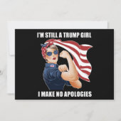 私はまだ私は謝罪を切り詰めていないトランプ女だ 招待状 (正面)
