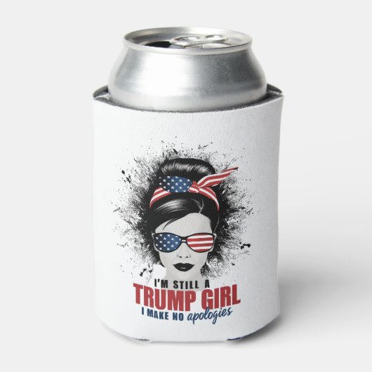 私はまだ私は謝罪を切り詰めていないトランプ女だ 缶クーラー (缶正面)
