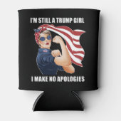 私はまだ私は謝罪を切り詰めていないトランプ女だ 缶クーラー (正面)