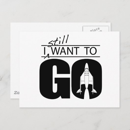 私はまだ行きたい ポストカード (正面/裏面)
