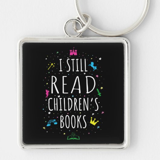 私はまだ読子供の本 キーホルダー (正面)