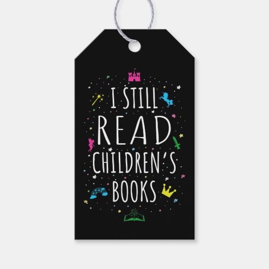 私はまだ読子供の本 ギフトタグ (正面)