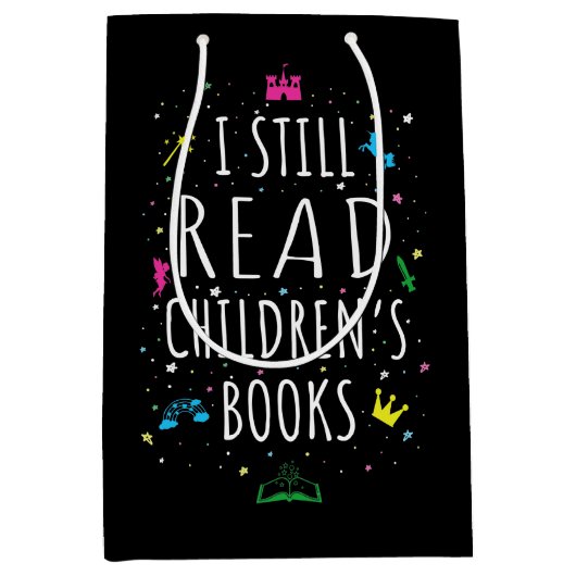 私はまだ読子供の本 ミディアムペーパーバッグ (正面)