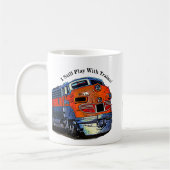 私はまだ遊F7気動車の列車を持っている コーヒーマグカップ (左)