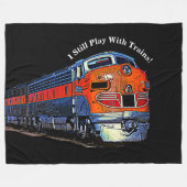 私はまだ遊F7気動車の列車を持っている フリースブランケット (正面(横))