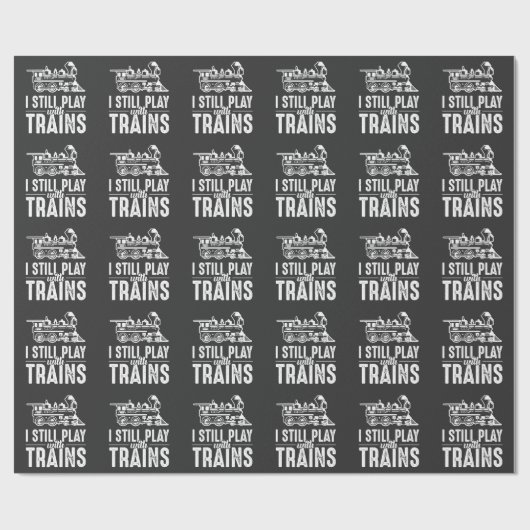 私はまだ鉄遊道の電車に乗っている ラッピングペーパー (フラット)