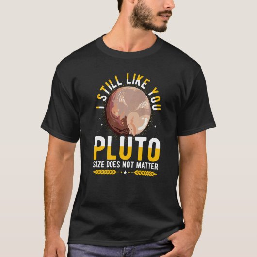 私はまだPlutoレトロスタイル宇宙科学 Tシャツ (正面)