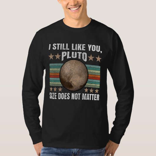 私はまだPlutoレトロスタイル宇宙科学w Tシャツ (正面)