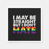 私はまっすぐかもしれないが、LGBTゲイは嫌いではない スタンダードカクテルナプキン (正面)