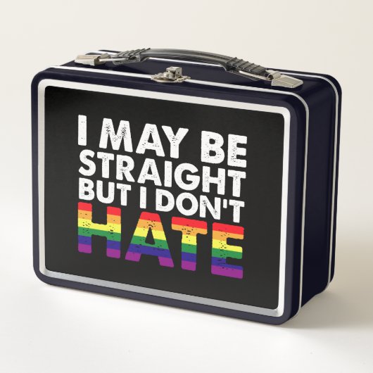 私はまっすぐかもしれないが、LGBTゲイは嫌いではない メタルランチボックス (正面)