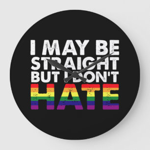 私はまっすぐかもしれないが、LGBTゲイは嫌いではない ラージ壁時計