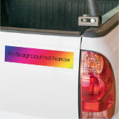 私はまっすぐだが狭いバンパーステッカーではない バンパーステッカー (トラック上)