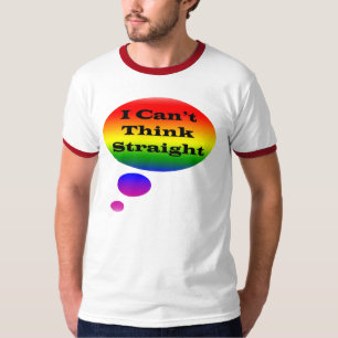 私はまっすぐに考えます傾きます Tシャツ
