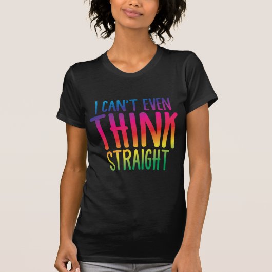 私はまっすぐに考えます傾きます Tシャツ (正面)
