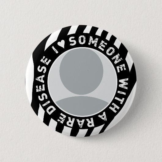 私はまれな病気との誰かを愛します 缶バッジ (正面)