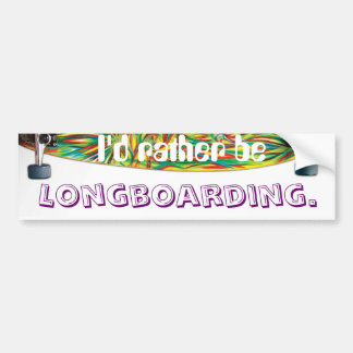 私はむしろありま、longboarding バンパーステッカー