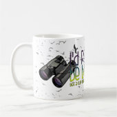 私はむしろです野鳥観察(茶) コーヒーマグカップ (左)