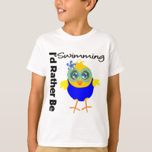 私はむしろひよこを泳いでいました Tシャツ
