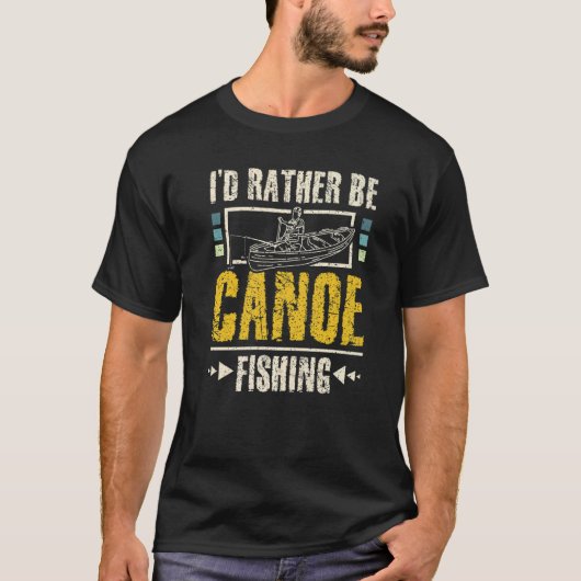 私はむしろカヌー魚釣り Tシャツ (正面)