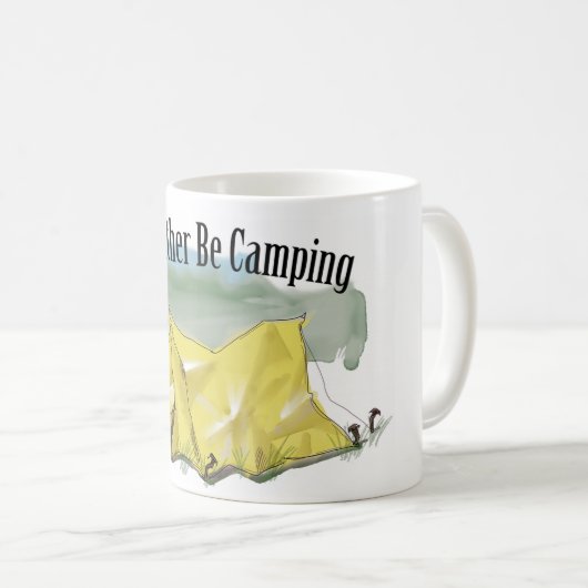 私はむしろキャンプのマグです コーヒーマグカップ (正面右)