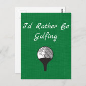 私はむしろグリーンズゴルフボールをゴルフにしたい ポストカード (正面/裏面)