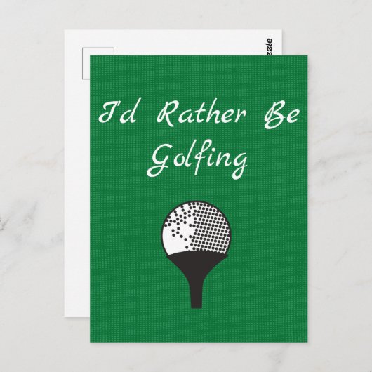 私はむしろグリーンズゴルフボールをゴルフにしたい ポストカード (正面/裏面)