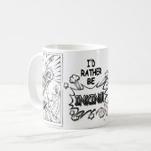 私はむしろコップにインクをしみ込ませていました コーヒーマグカップ (正面左)