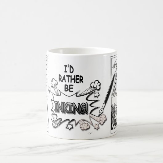 私はむしろコップにインクをしみ込ませていました コーヒーマグカップ (中央)