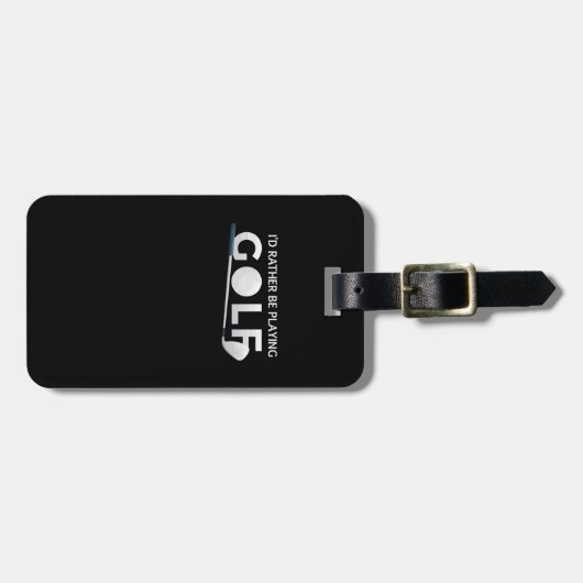 私はむしろゴルフにな遊りたい ラゲッジタグ (正面横)