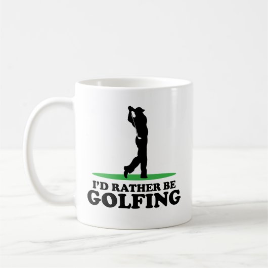 私はむしろゴルフをしていました コーヒーマグカップ (左)
