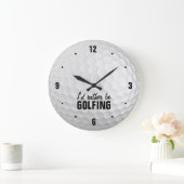 私はむしろゴルフをしていました ラージ壁時計 (ホーム)