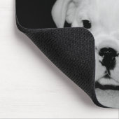 "私はむしろサッカー"のブルドッグの子犬遊んでいました マウスパッド (コーナー)