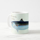 私はむしろサバの魚釣りのマグです コーヒーマグカップ (正面左)
