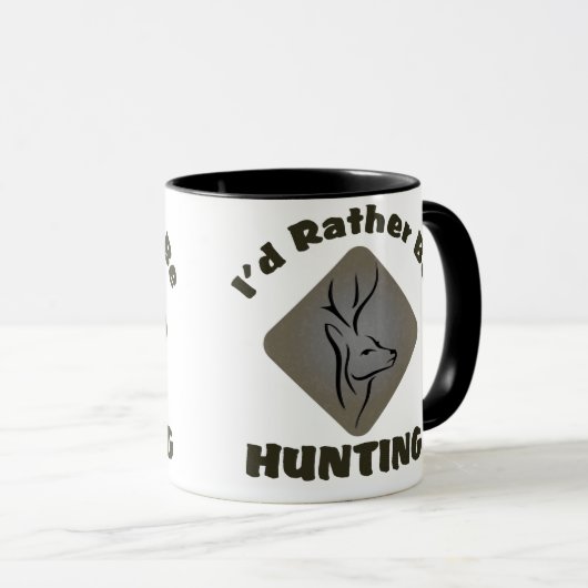 私はむしろシカのハンターを捜していました マグカップ (正面右)