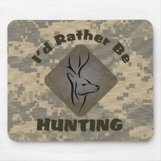 私はむしろシカの迷彩柄のロゴを捜していました マウスパッド (正面)