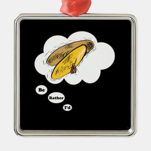 私はむしろシンバルを演奏していました メタルオーナメント (正面)