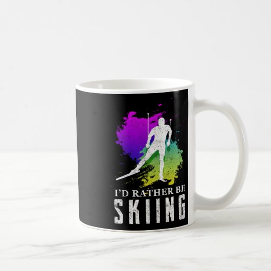 私はむしろスキーのシャツであるおもしろい- Ski Trip Giftid コーヒーマグカップ (右)