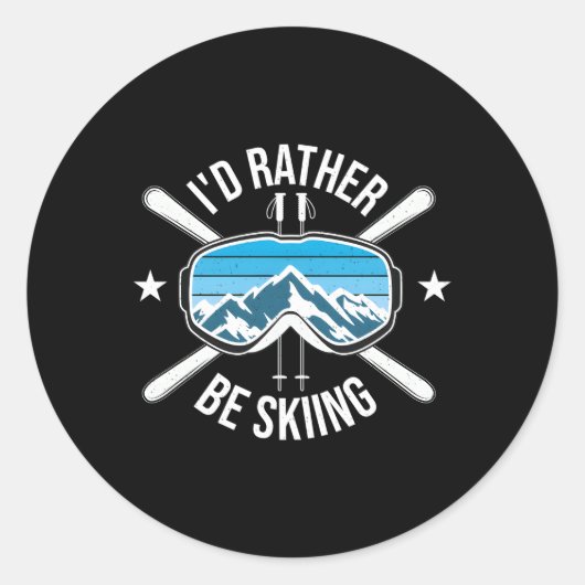 私はむしろスキーの冬のスポーツのフリースタイルSに行きたい ラウンドシール (正面)