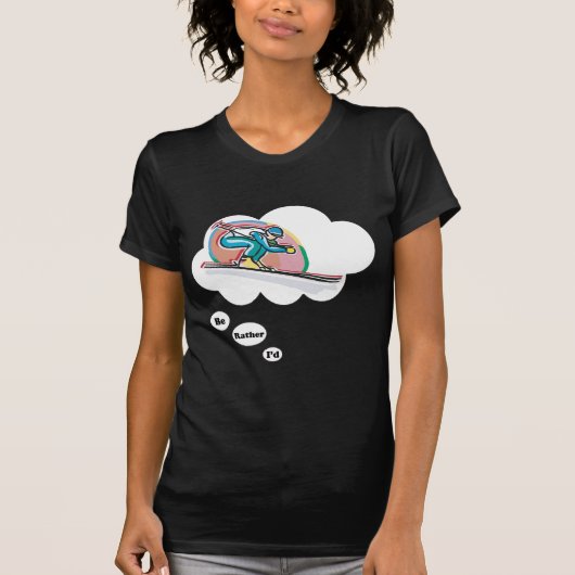 私はむしろスキーの2才です Tシャツ (正面)