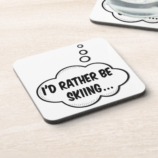 私はむしろスキーをしたい コースター (左側)