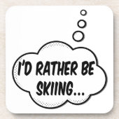 私はむしろスキーをしたい コースター (正面)