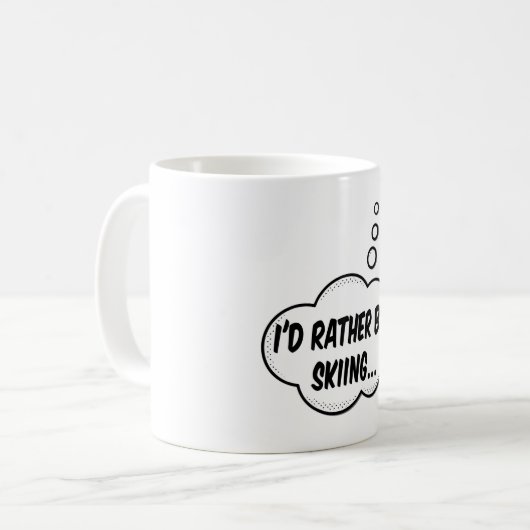 私はむしろスキーをしたい コーヒーマグカップ (正面左)