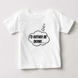 私はむしろスキーをしたい ベビーTシャツ