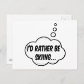 私はむしろスキーをしたい ポストカード (正面/裏面)