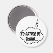 私はむしろスキーをしたい マグネット (正面/裏面)