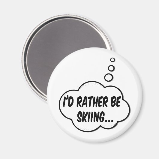 私はむしろスキーをしたい マグネット (正面/裏面)